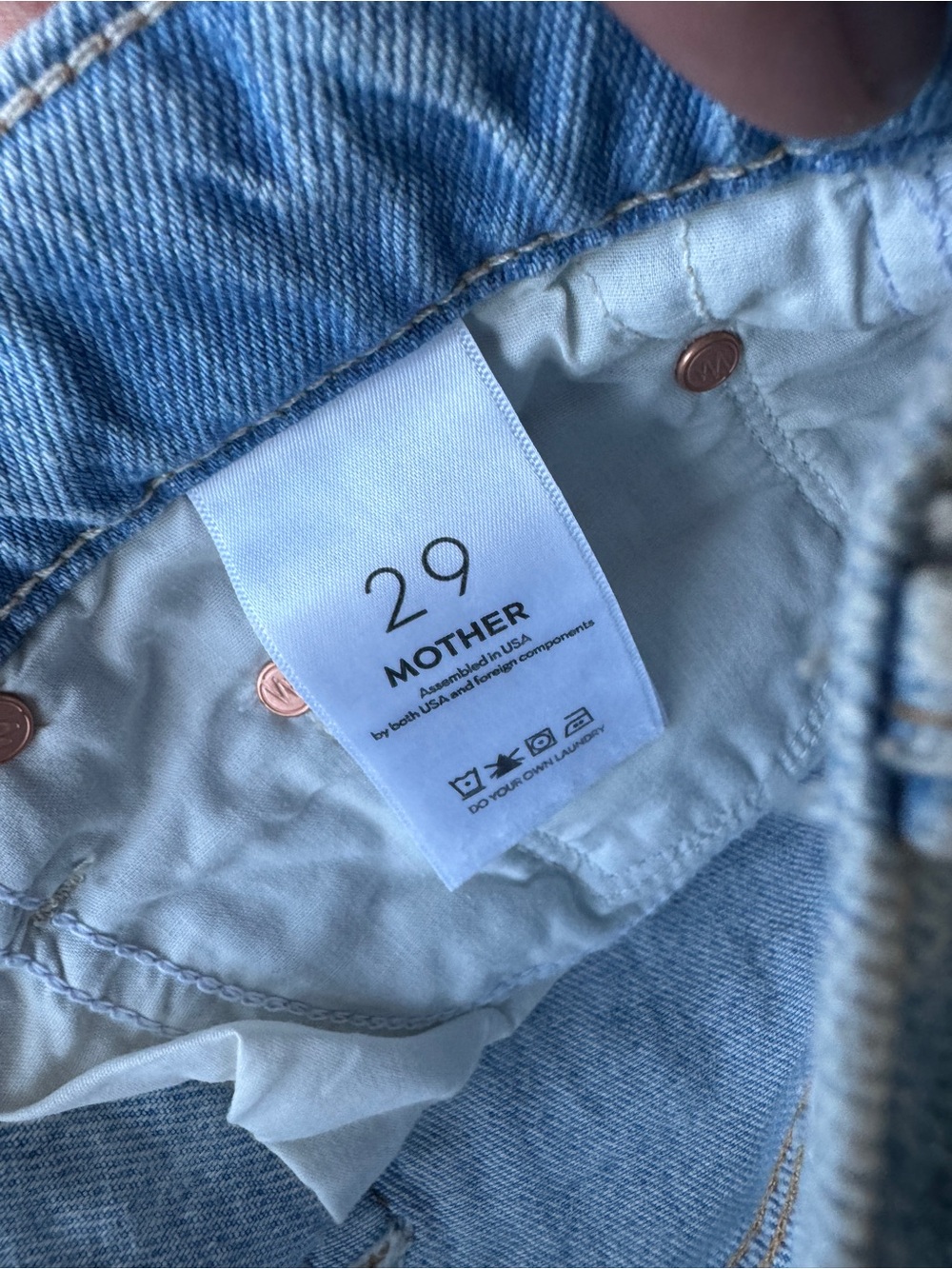 MOTHER The Full Pipe Flood Back Pedal Barrel Leg Jeans Size 29 NWOT - Picture 9 of 10